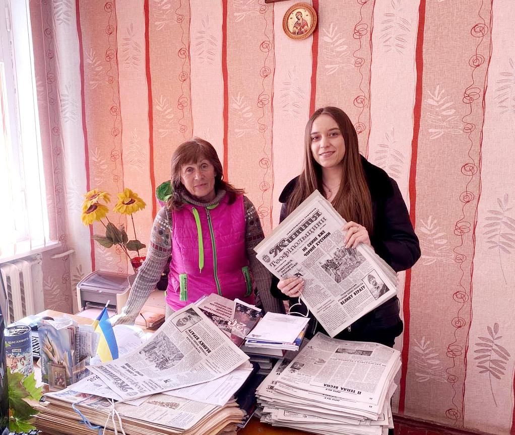 Студентка Божена Волинець під час проходження практики